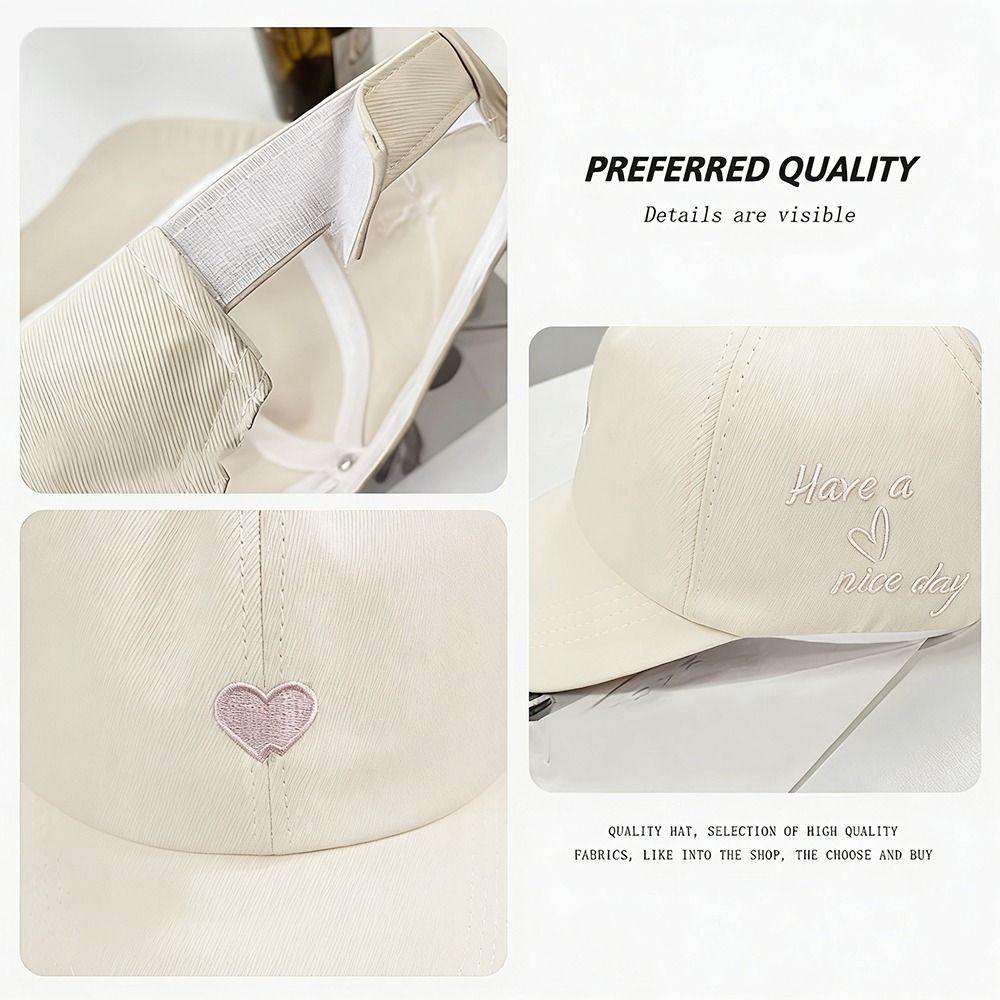 Sweet Summer Baseball Cap Love Heart Peaked Caps Fashion Sun Hat  Women Girls