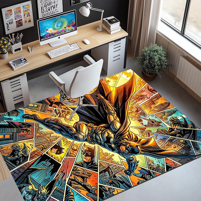 Batman Pattern Rug, Indoor/Outdoor Mat, for Picnic, Gameroom, Bedroom, Office, Living Room, Home Decor Carpet, Birthday Gift