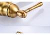 Antique American Brass Kitchen Faucet with Dual Temperature Control In Matte Black Finish