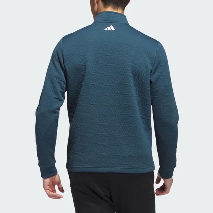 Adidas Dwr Viertel-Zip Sweatshirt Uni Logo Stehkragen Langarm Herren Sweatshirt Marineblau HZ0434