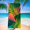 Tropical Hibiscus Palm Leaf Beach Towel Hawaiian Floral Botanical Print Quick Dry Towel Lightweight Absorbent Towel for Beach