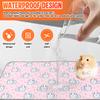 2Pcs Guinea Pig Cage Liner Reusable Washable Rabbit Absorbent Mat Waterproof Hamster Pee Pad for Guinea Pig Rabbit Hedgehog