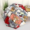 1pc Tom & Jerry Automatic Folding Umbrella - Portable 3-Fold Design with 8-Bone Iron Frame, Outdoor for Fans, Travelers, Daily Use, Gift Idea.Q049