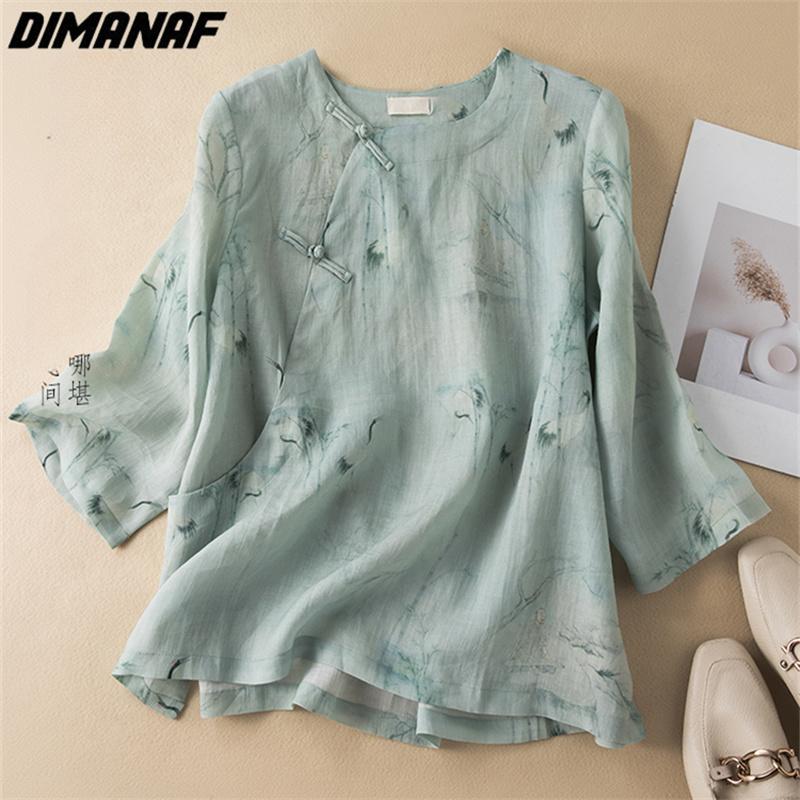 

DIMANAF 2023 Plus Size Новая Летняя Блузка Винтажный Ретро Жидкостные Системы Чистый Цвет Футболка с коротким рукавом Женская повседневная рубашка Женская свободная рубашка