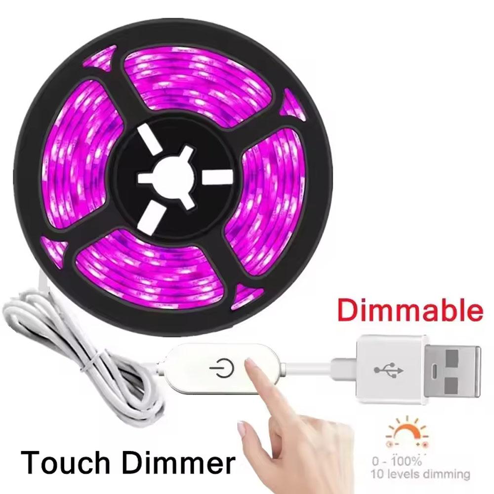 LED Waterproof Grow Light Full Spectrum 5V USB 5m Grow Light Strip 2835 LED Phyto Lamps For Plants Greenhouse Hydroponic Growing