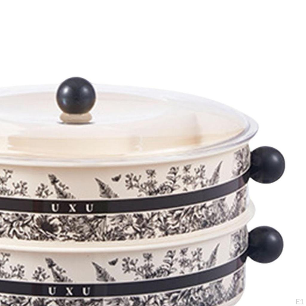 Divided Serving Tray Food Storage Organizer with Compartments Dustproof Platter Snack Box