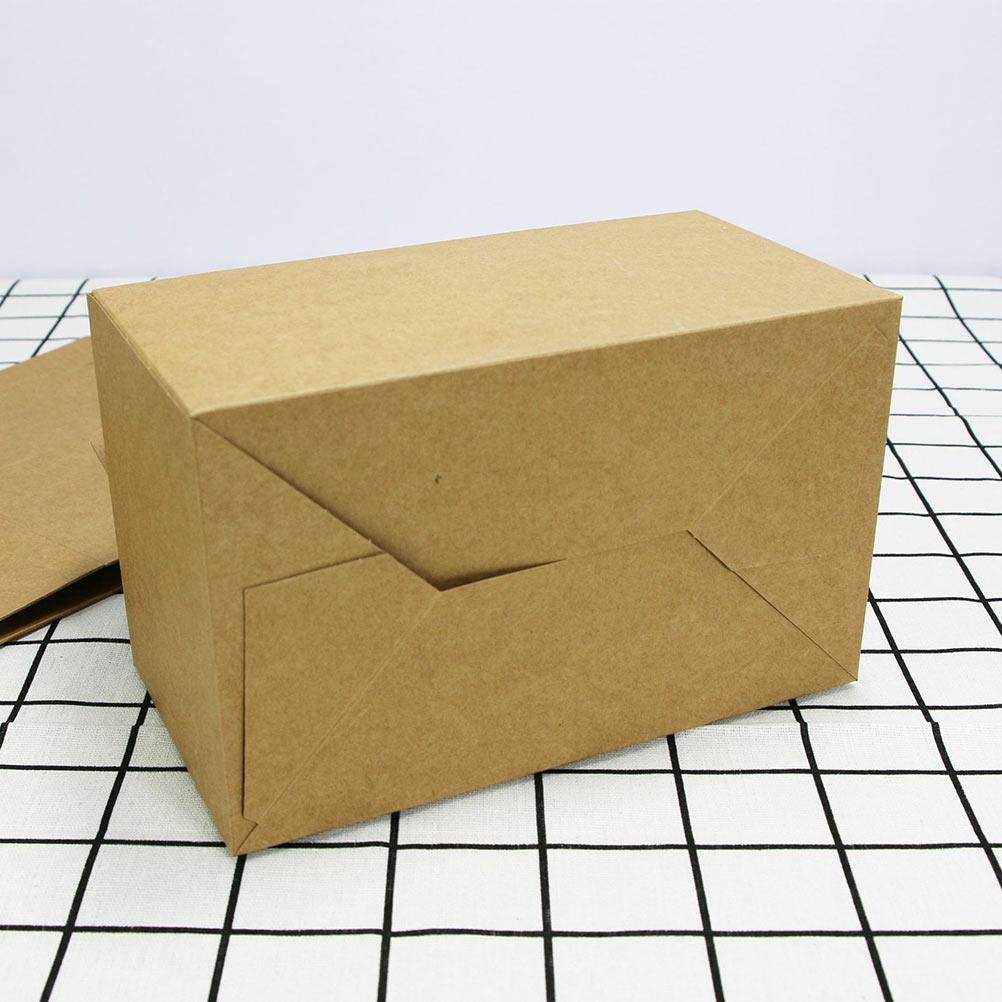 25 Pcs Fried Chicken Box Food Takeaway Boxes Packaging Burger Packing Cases Easy to Seal Kraft Paper Creative Design