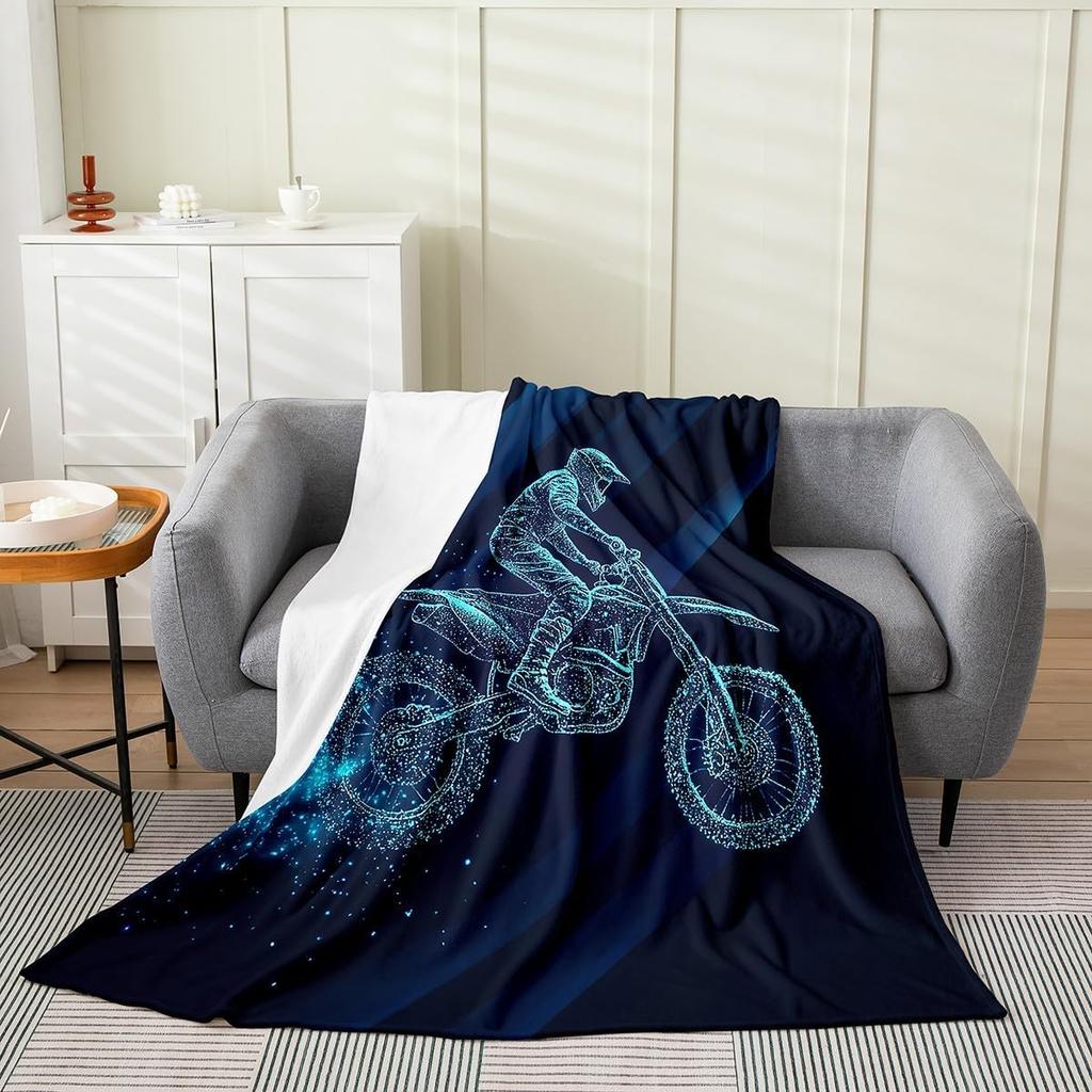 Music Notes Throw Blanket Black White Fleece Soft Lightweight Twin X Geometric Lines Art Music Lover Flannel Blanket for Living