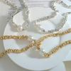Stainless Steel Handmade Beaded Necklace For Women Gold Silver Color Women's Short Necklace Choker With Imitation Pearl Pendant