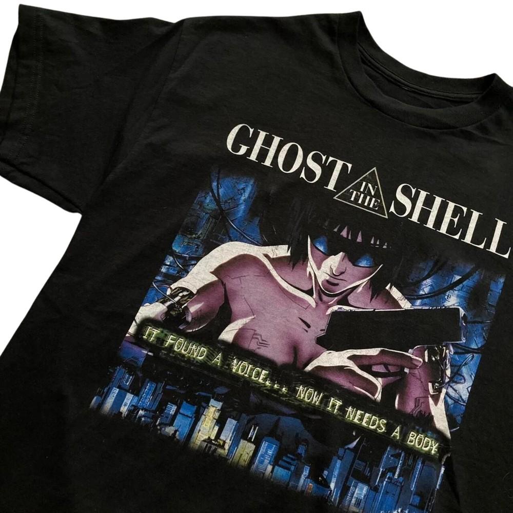 Футболка с принтом GHOST IN THE SHELL MAJOR MOTOKO KUSANAGI АНИМЕ - Высококачественная печать Унисекс Футболка XXXXL