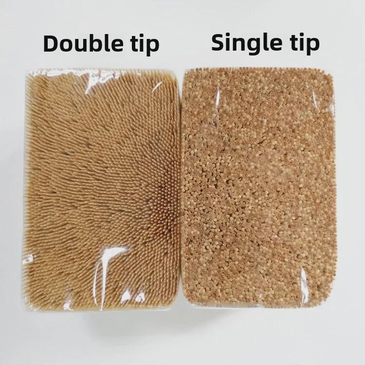 Bamboo Double-Ended Toothpick Box for Home & Restaurant Use