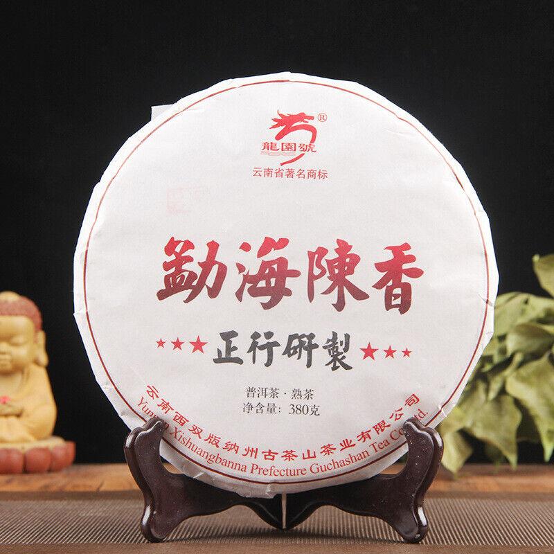 380 g gekochter Bio-Tee Menghai Big Tree Pu'er Tee Schwarzer Tee