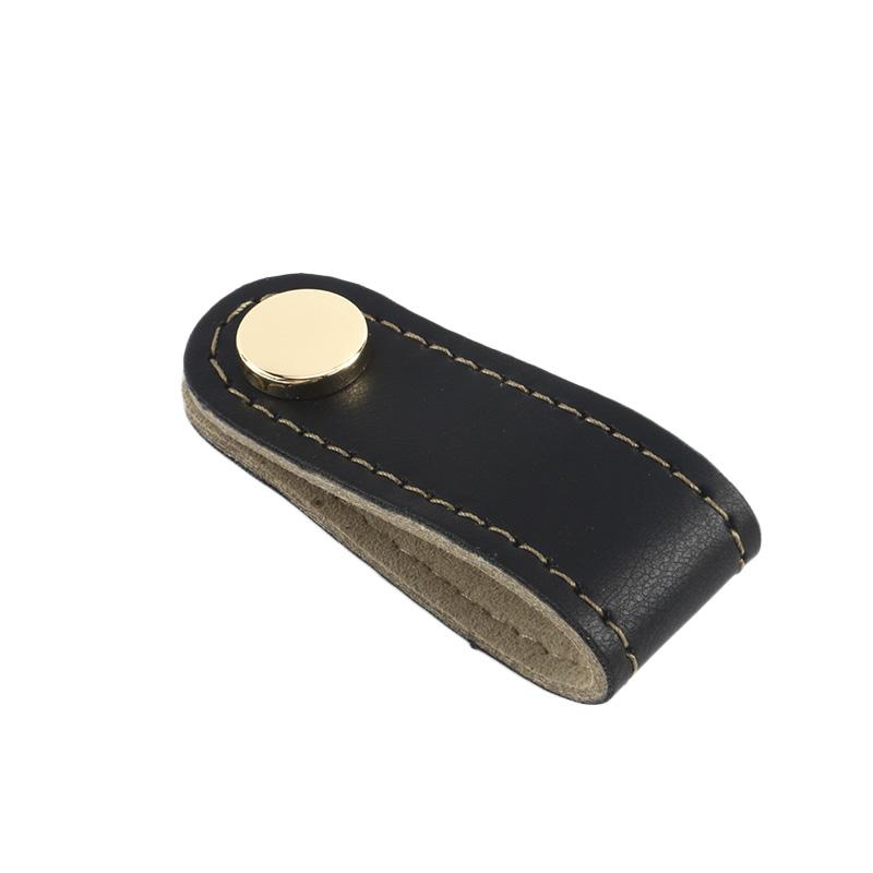 1PC Cabinet Knobs Furniture Wardrobe Pulls Anti-collision PU Leather Modern Door Handle Soft Dresser Kitchen