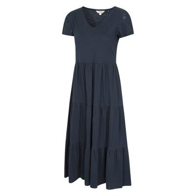 Womens/Ladies Malaga Tiered Broderie Sleeve Dress
