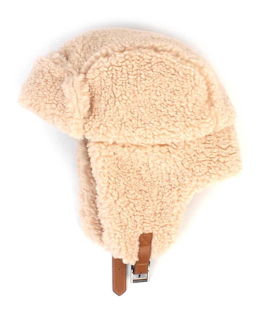 Yunibeosyeolkemiseuteuli Fleece Beige Aviator Hat