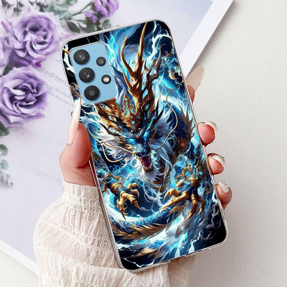 For Samsung Galaxy A32 Cool Dragon Tiger Painted Phone Case For Samsung A32 4G 5G SM-A325F SM-A326B Soft Silicone TPU Cases