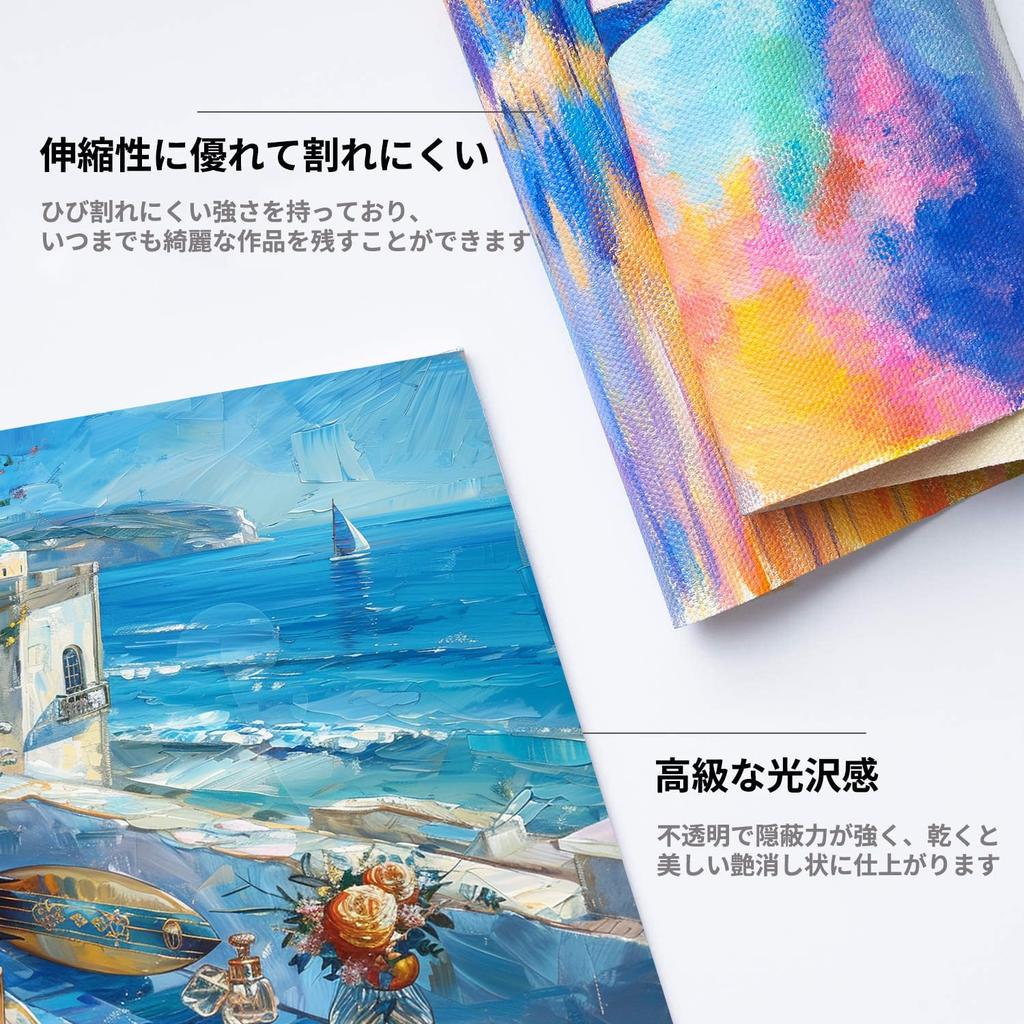 Akrylová barva 24 akrylových 10 štětců 1 voděodolná Snadno použitelná na a Ideální pro vybarvování a Perfektní dárek pro předškolní a základní školu