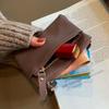 Hand Clutch Small Cowhide Wallets Zipper Lipstick Storage Bag Retro Pu Coin Purse  Lady