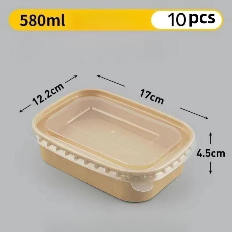 Obdélníková papírová krabice, jednorázová papírová krabice na oběd, pikniková krabice, krabice s vynášením, krabice na balení, miska Bento na venčení