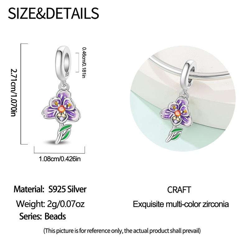 100% Real Copper Purple Series Collection Charms Beads For Women Fit Original Bracelets Fine Diy Jewelry Making