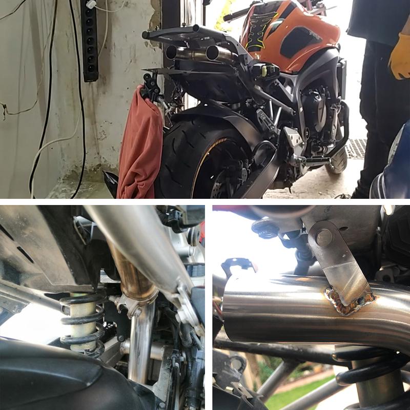 Stainless Steel Dual Outlet Exhaust System for  FZ6 FZ6N FZ6S F02 (2004-2009) 51mm Muffler Motorcycle Performance Connecti