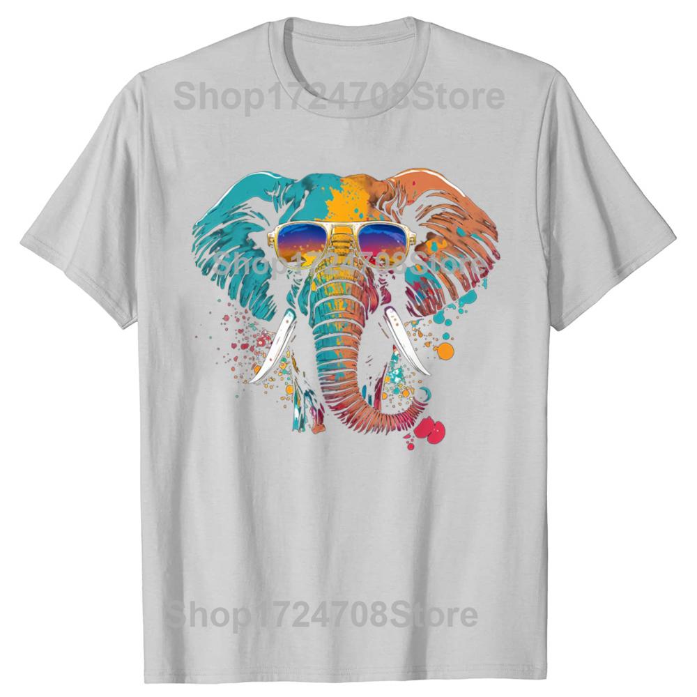 Funny Vintage Cute Elephant Lover Animal Wild Graphic Tshirt Men Women Fashion Oversized Tshirts Mens 100 Cotton T Shirt