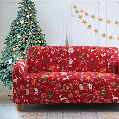 1/2/3/4-Sitzer Weihnachts-Sofabezug Elastische Sofabezüge für das Wohnzimmer Funda Sofa Couchbezug Haus Wohnzimmer