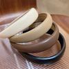 1pc Leather Wide Headband for Women, Retro French Style Face Wash, Hair Pressure Headband, Hair Clip Headband, Hair Accessory