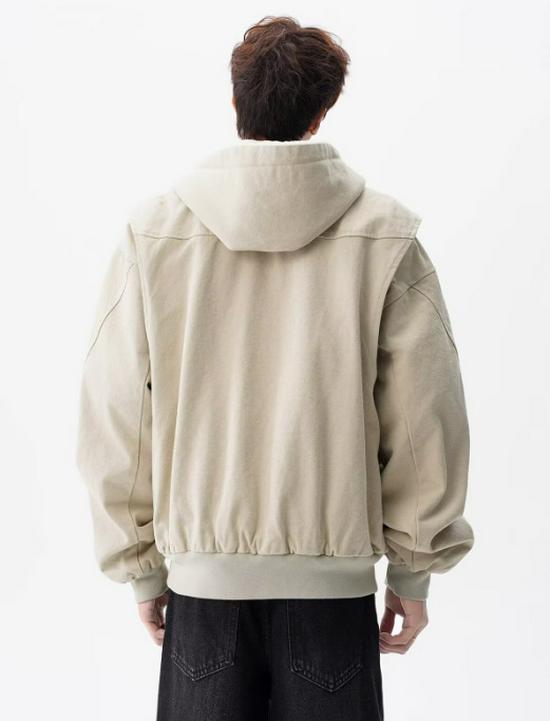 Zuo Shan Men's Heavyweight Washed Velvet Thickened Winter Workwear Jacket