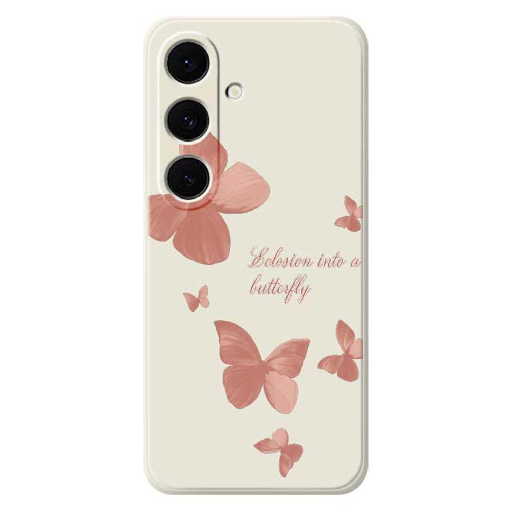 For Samsung Galaxy S25 FE Case Many Butterflies Pattern Printing Straight Edge TPU Phone Back Cover