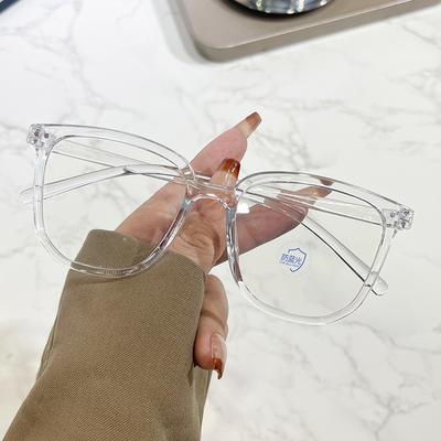 12 Stück Strahlenschutzbrillen Transparent Quadratisch Herren und Damen Blaulichtbrillen