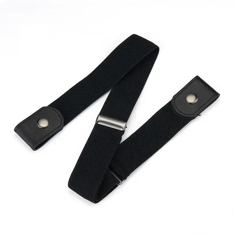Canvas Adjustable Elastic Waist Band Invisible Belt Buckle Free Belts Unisex Jean Pants Dress No Buckle Easy To Wear Stretch