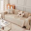 Sofa Throw Blankets Outdoor Camping Picnic Large Blanket Leisure Relax Beach Towel White Travel Rug Tassels Linen