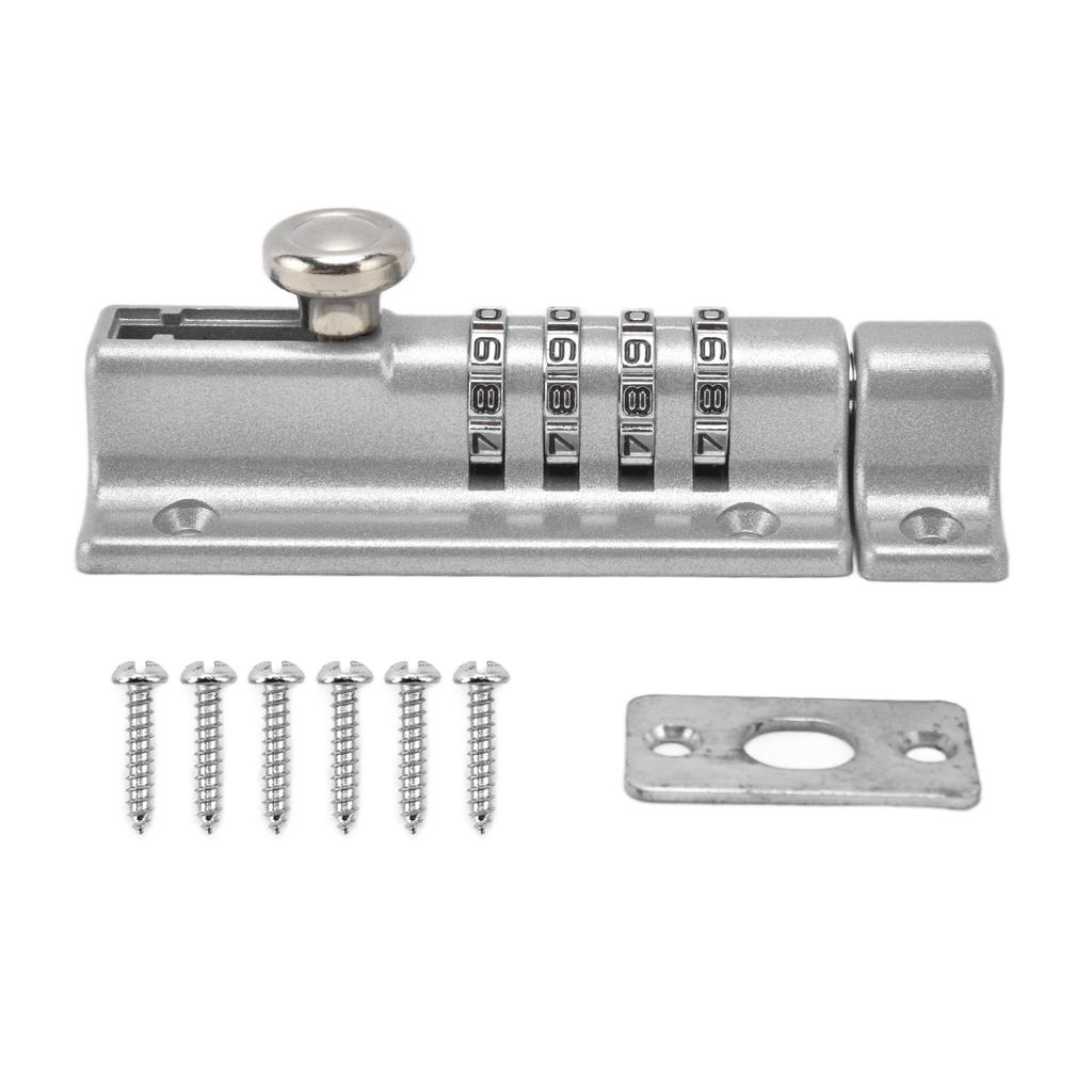 Combination Locking Bolt Safe Password Durable Rust Resistant Coating 4 Digit Lock Bolt for Pool