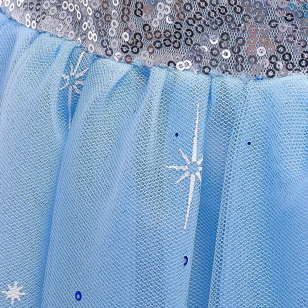 Prinzessin Kleid Mädchen Party Cosplay Blau Pailletten Kostüm Kleid Mädchen Mantel Mesh Kleider Weihnachten Party Cosplay Kostüm Kleider