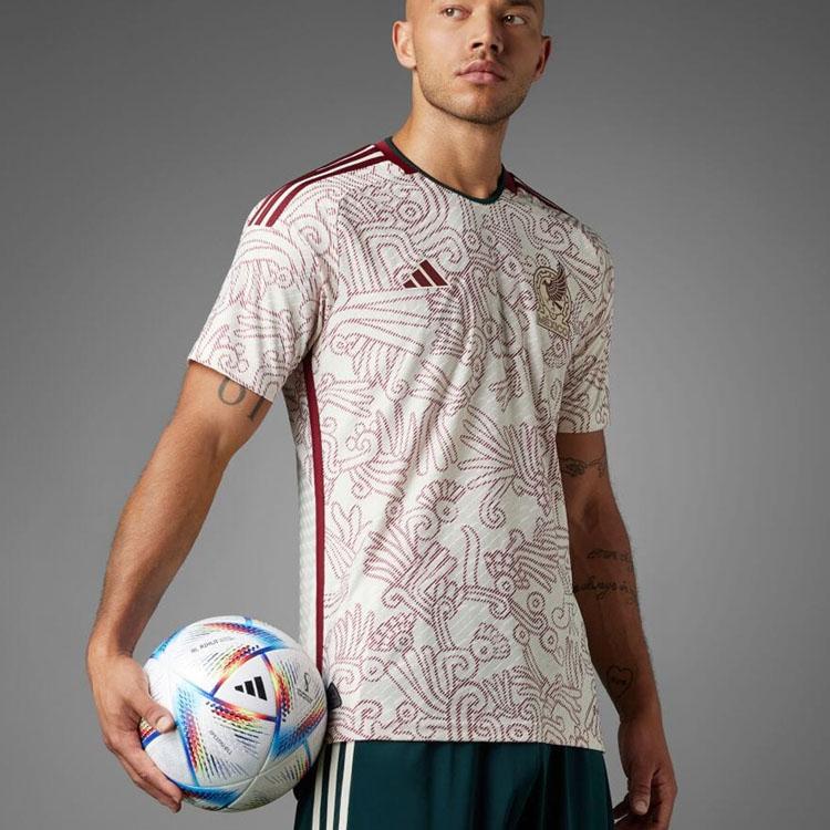 Adidas Mexico 22 Away Authentic Soccer Jersey Wonder White Men Streetwear HD9313