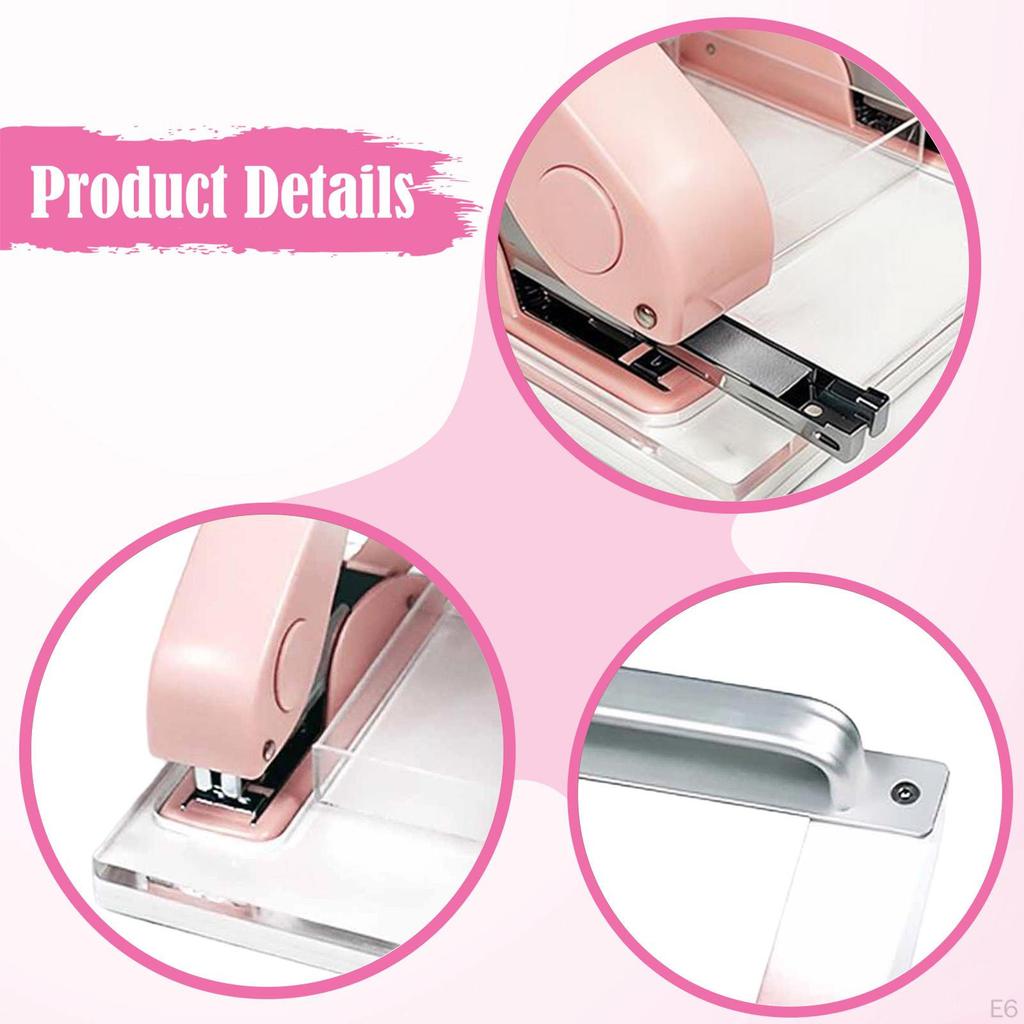 Heavy Duty Double Row Fits 24/6 Effortless with Storage Box Manual Office for Students Commercial