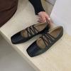 Fashion New Fashion Shallow Ladies Ballet Flats Shoes Casual Female Square Toe Footwear Elastic Band Women Flats Slip On Shoes lady