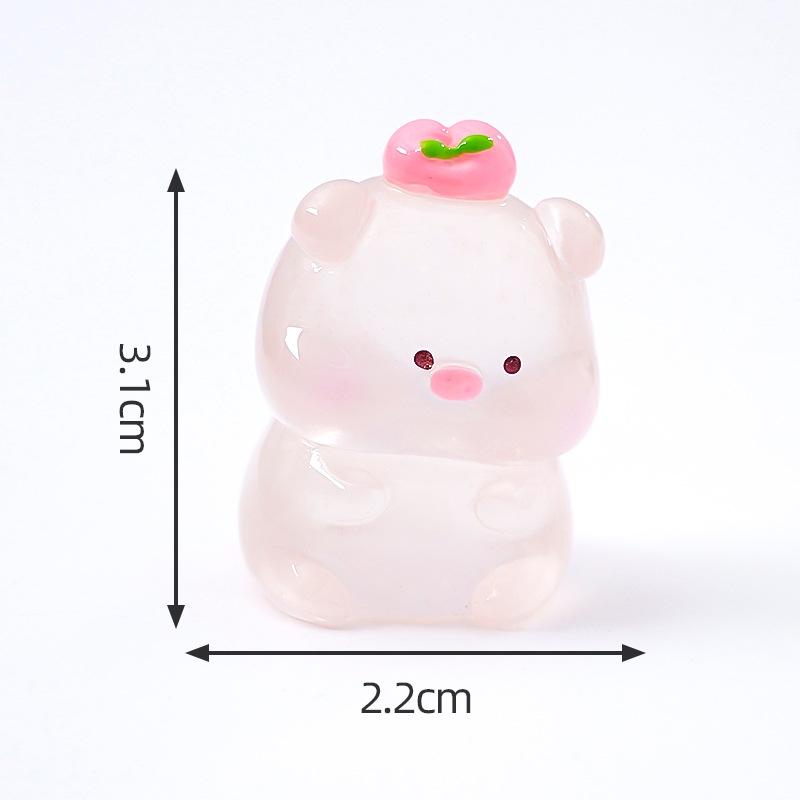 1 Set Cute Car Ornaments Cartoon Resin Piggy Model Car Center Console Decoration Auto Interior Dashboard Accessories
