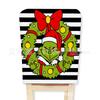 Cartoon Grinch Plush Chair Back Cover for Christmas Party Decor