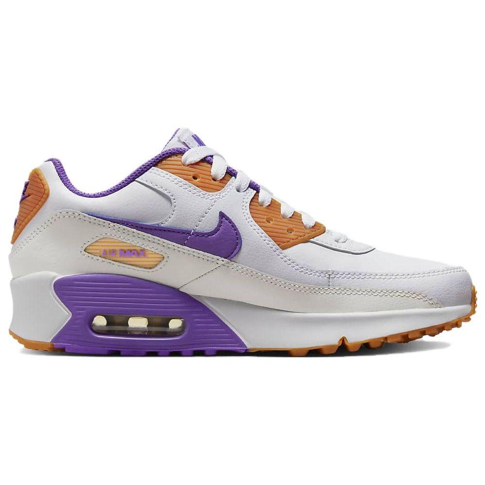 Nike Baskets Air Max 90 Leather GS Blanc Raisin Action Enfants Phantom Citron-Teinté DV3607-103