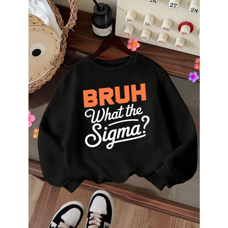 Kids Crewneck Sweatshirt, Warm Long Sleeve Round Neck Pullover, Autumn Winter Casual Tops 110