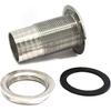 keehui 316 Stainless Steel Durable Combo Stainless Steel Thru-Hull Fitting w/Nut with Custom Gasket Boat Plumbing Fittings for Boats, Yachts, Marine