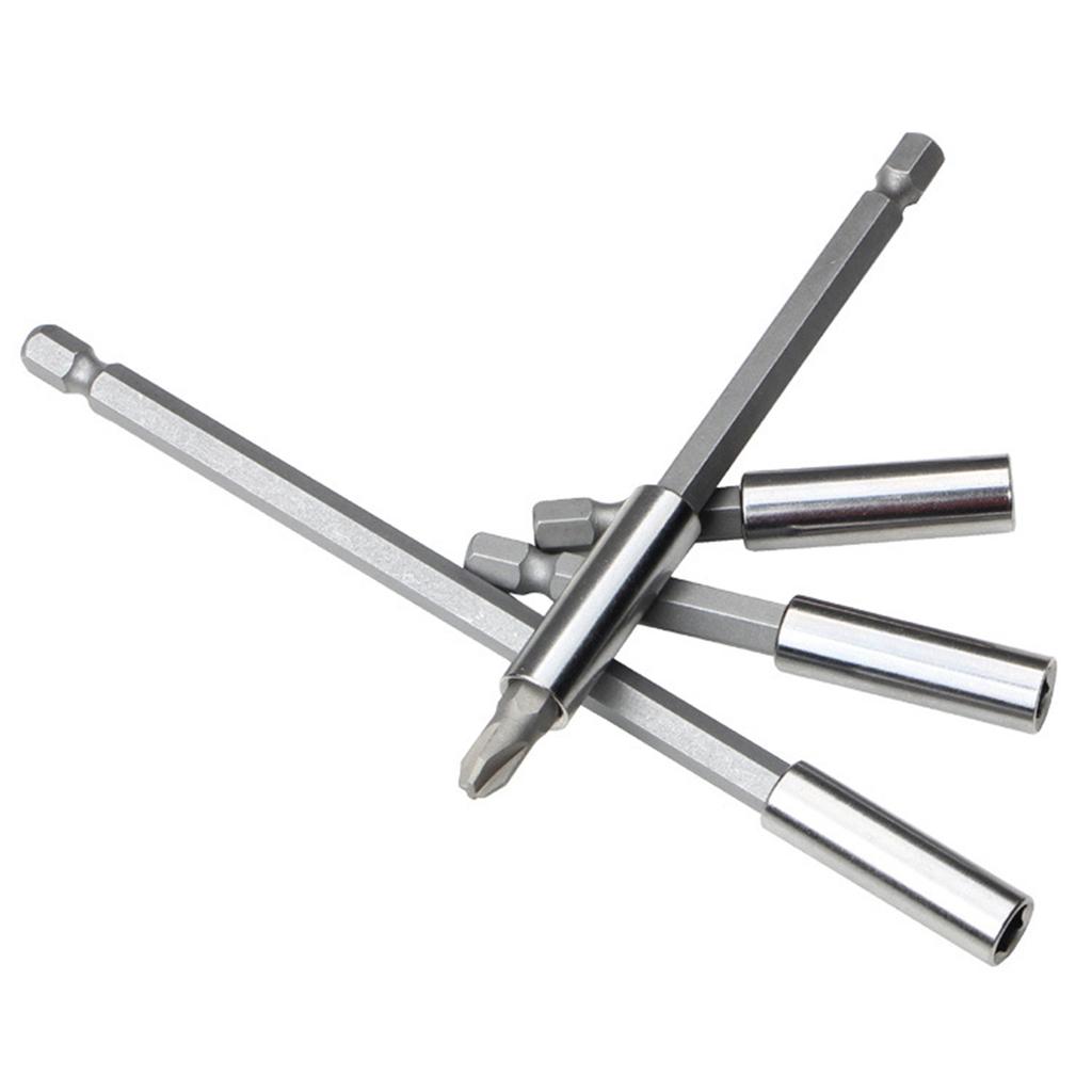 4 Stück Magnetischer Bithalter Lang 60mm 75mm 100mm 150mm Bitverlängerungshalter Magnetischer Bithalter für Schraubendreher Bohrmaschine