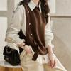 Mode Gestrickte Weste für Frauen Ärmellose Pullover Weste Retro Stricken Tank-Top Koreanische Weibliche Herbst und Winter Casual Stricken Pullover