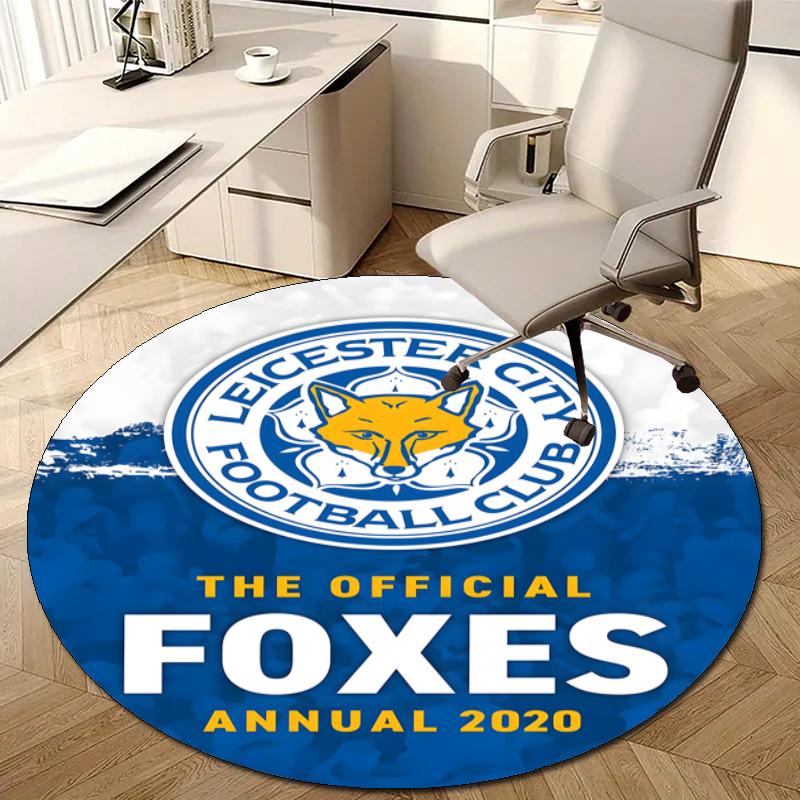 Personalized Leicester City FC Round Chair Office Rug - Perfect for Mat, Office Chair & More - Ideal Gift for Birthdays and Holidays