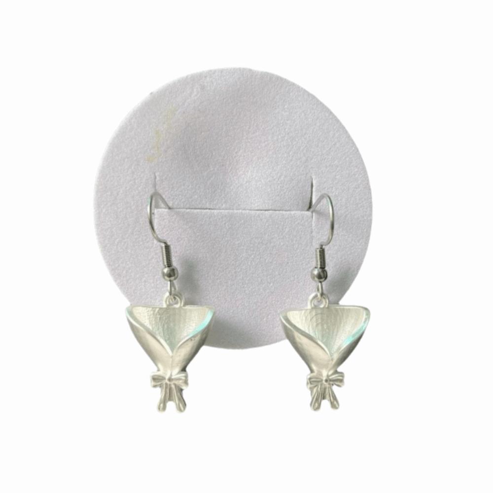 Kreative Vasen-Anhänger-Ohrringe Einfache Schleifen-Ohrringe Leichte Blumen-Einsteck-Ohrringe Hochzeit