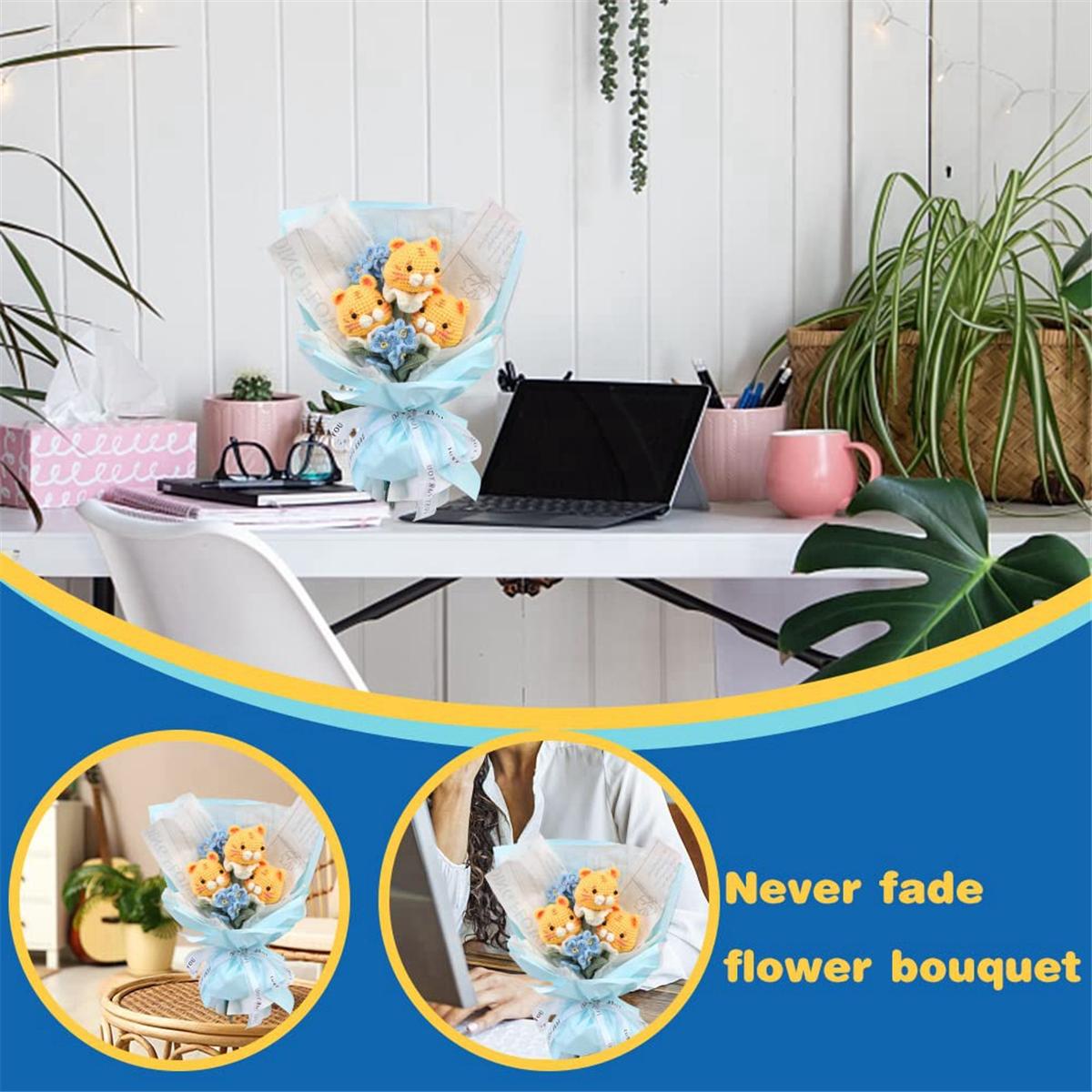 

2025+ Crochet Kit for Beginners,Crochet Tigers Bouquet Kit,Crochet Beginner Kits with Yarn with Detailed Tutorials and Videos China Mainland