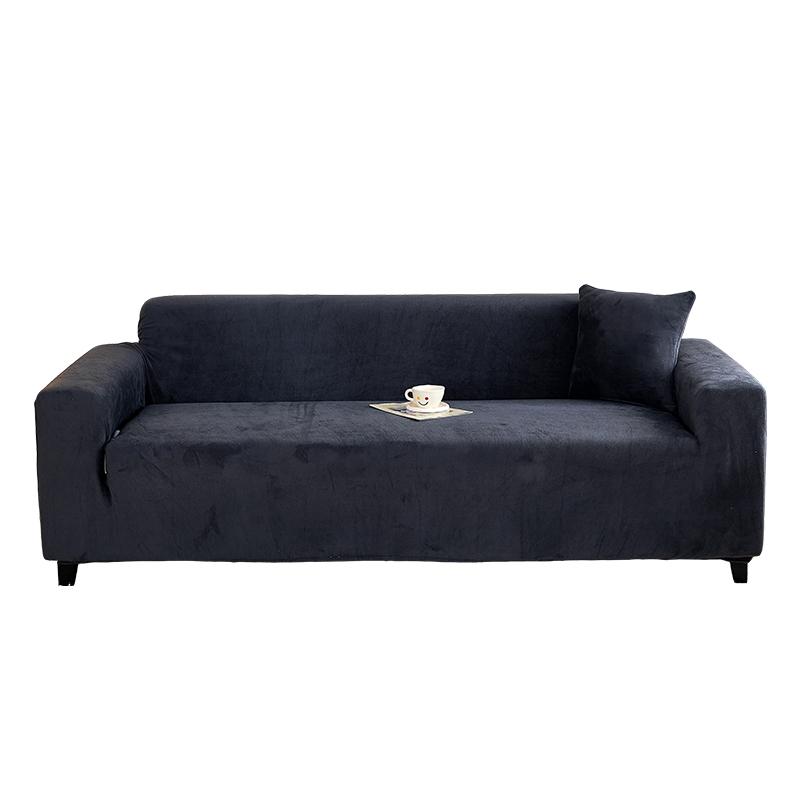 1pc Plush Sofa Cover Winter Warm Thick Plush Soft Sofa Slipcover Non-slip Sofa Couch Cover Furniture Protector for Living Room
