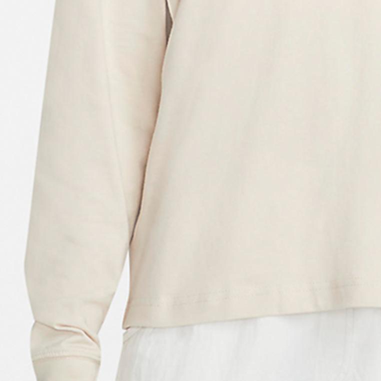 Nike Solid Color Brand Logo Pattern Round Neck Breathable Pullover Knit Short Sleeve Drop Shoulder T-Shirt Women T-Shirt Sail-White DR9027-126